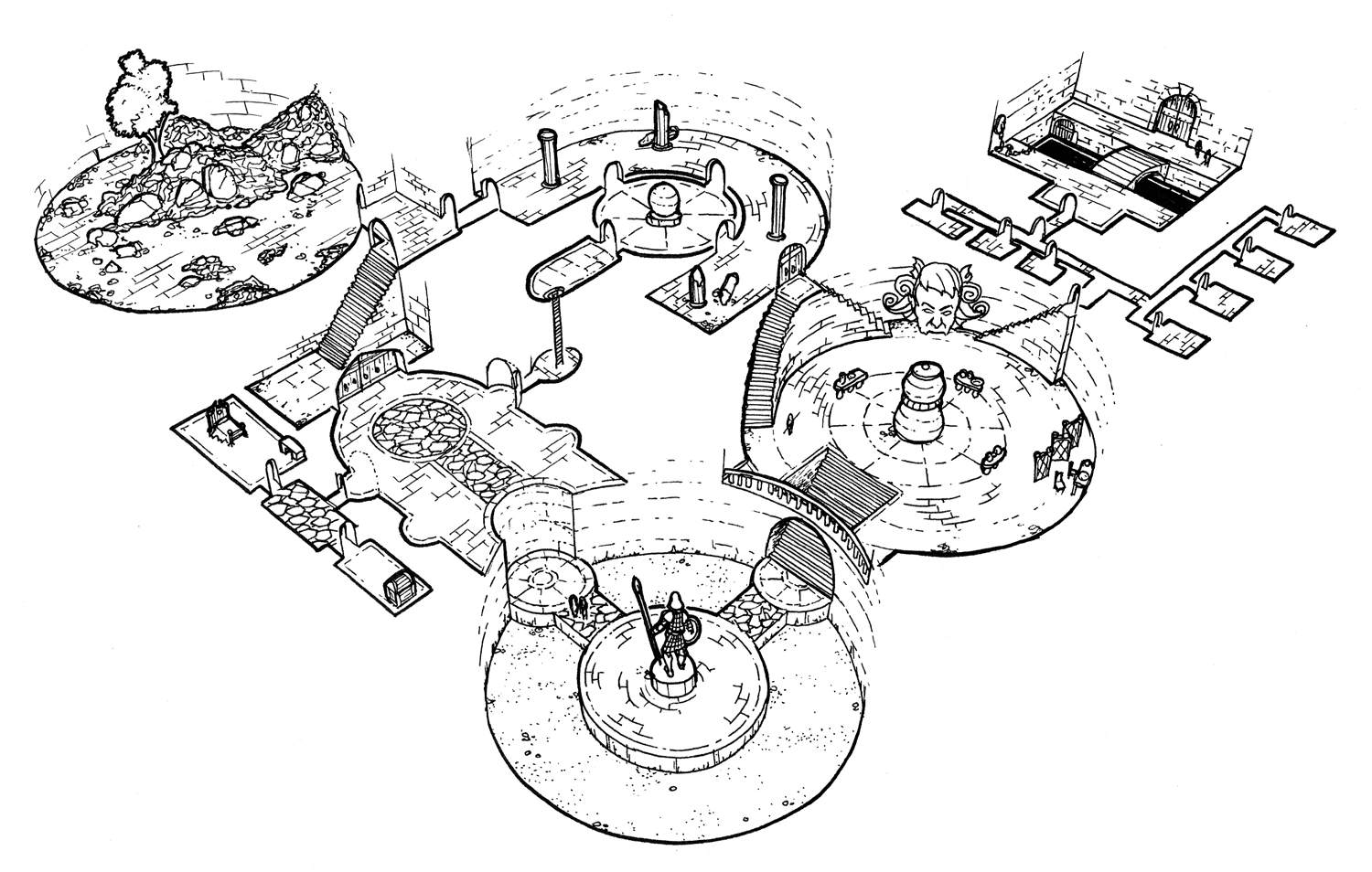 Simultaneous Interconnected Dungeon Crawl