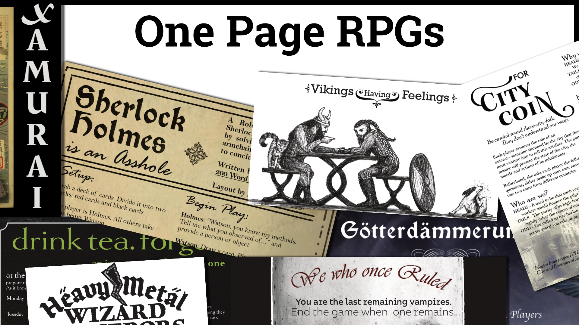 One Page RPGs