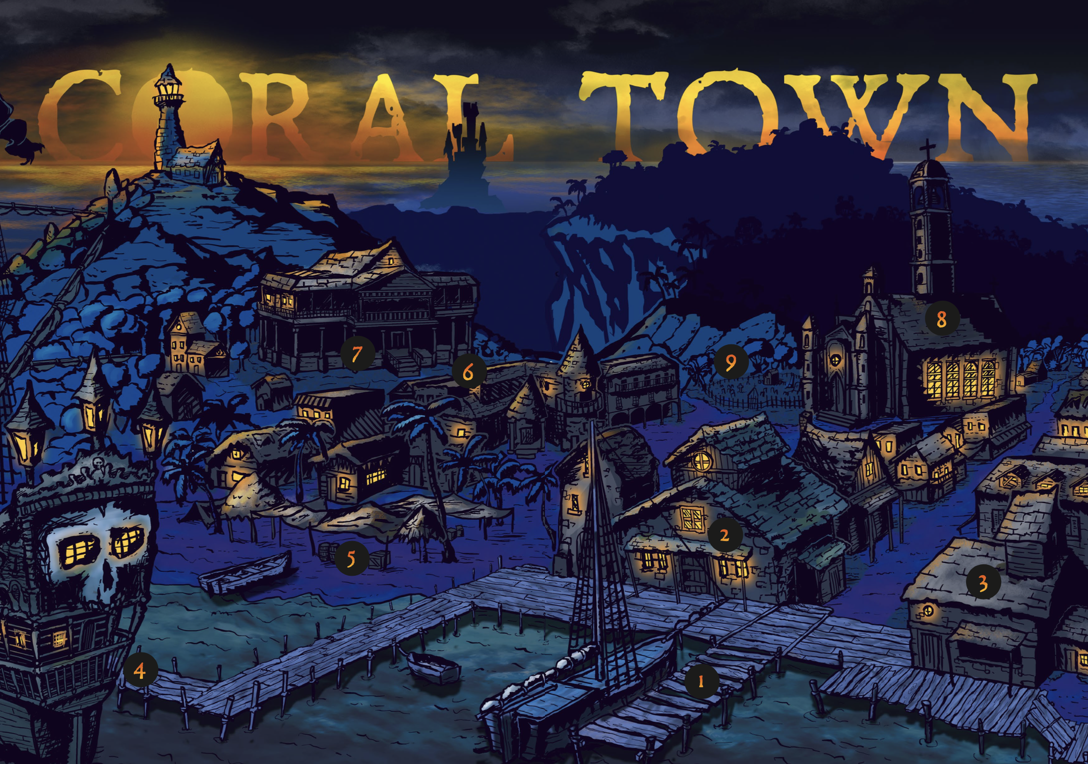 A map of Coral Town
